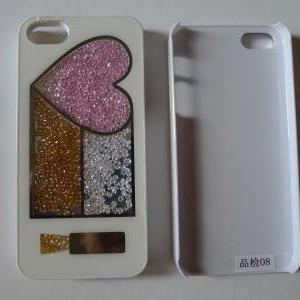 Iphone 4 4s White Bling Luxury Rainbow Colorful..